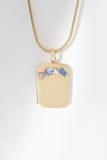 Sapphire Maxi Dog Tag