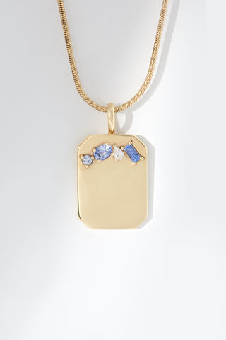 Sapphire Maxi Dog Tag