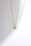 Mini Oval Wide Sapphire Pendant