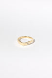 Wave pear ring