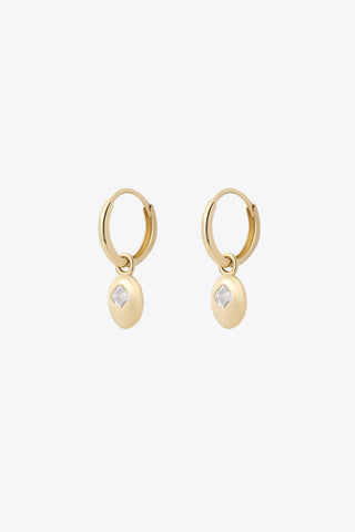 Asscher Diamond Hoop Earrings