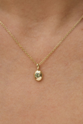 Round Seafoam Sapphire One of a Kind