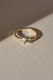 Diamond and Sapphire Moi et Toi Ring