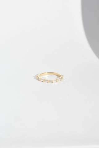 Baguette Bar Set Half Eternity Ring