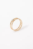 Midi Double Band with Carre Diamond